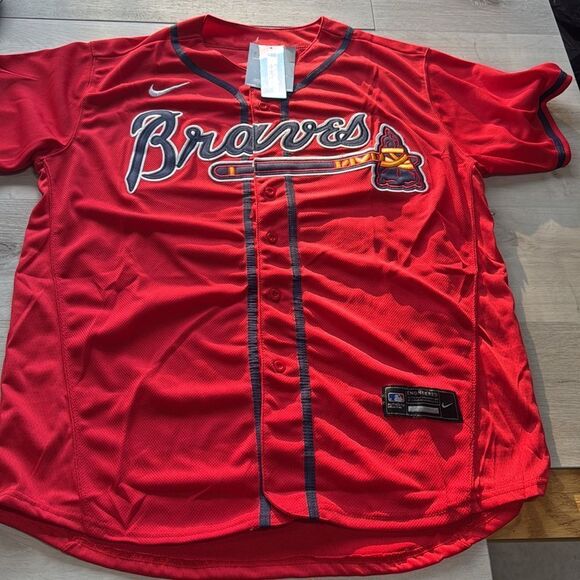 Nike Atlanta Braves Red Alternate Limited Custom Jersey Strider 99 size 48 NWT - Picture 4 of 6
